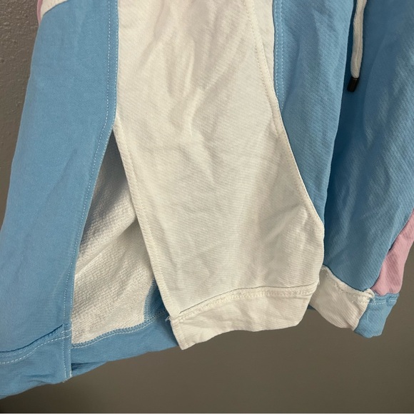 Anthropologie Pilcro Oversized Pastel Colorblock Patchwork Hoodie Sweatshirt S - Picture 7 of 12